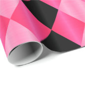 Faltes Harlequin, Pink-Schwarz-GIFT-WRAPPING-PAPIE Geschenkpapier (Rolleneckpunkt)