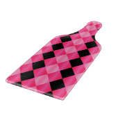 Faltes Harlequin, Pink-Schwarz-KUTTERPADDLE Schneidebrett (Ecke)