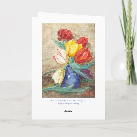 Faltete Geburtstagskartentuppen Feiertagskarte (Rückseite)