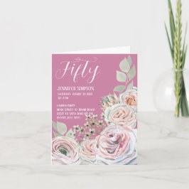 Faltete weibliche Geburtstagskarte mit Aquarellfar Dankeskarte