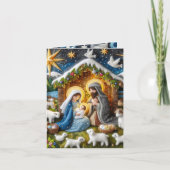 Faltete Weihnachtskarte Feiertagskarte (Vorderseite)