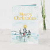 Faltete Weihnachtskarten mit Logo (Vorderseite)