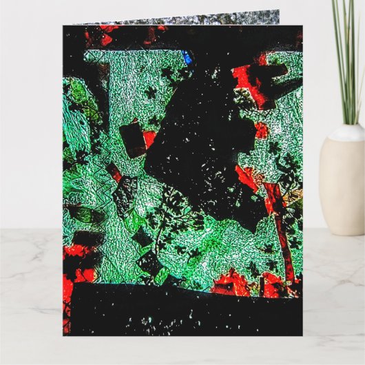 Faltgeklappte Blume Grußkarte Kunststoff abstrakt Karte (Vorderseite)