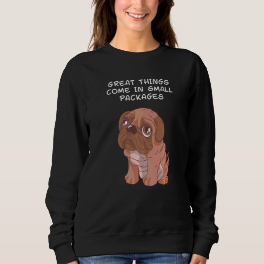 Falthund Shar Pei Bordeaux Great Dane Dog Welpe Sweatshirt (Vorderseite)