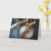 Faltkarte 12x18 Weihnachtskarte - Elegant Karte (Gelbe Blume)