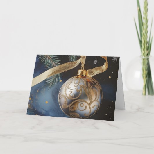 Faltkarte 12x18 Weihnachtskarte - Elegant Karte (Vorderseite)