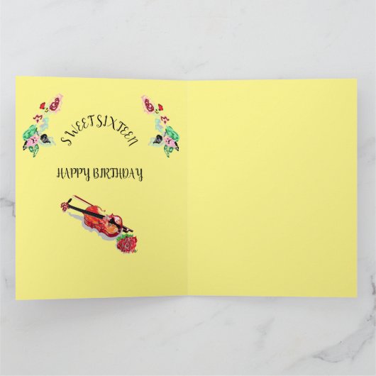 Faltkarte: 16 . Geburtstag Geburtstag Karte (Innenseite)