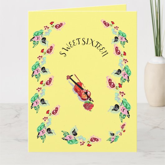 Faltkarte: 16 . Geburtstag Geburtstag Karte (Vorderseite)