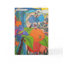 Faltkarte 5" x 7" "Vogellied"