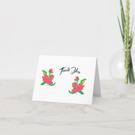 Faltkarte Dankeschön: Japanische Blume Dankeskarte