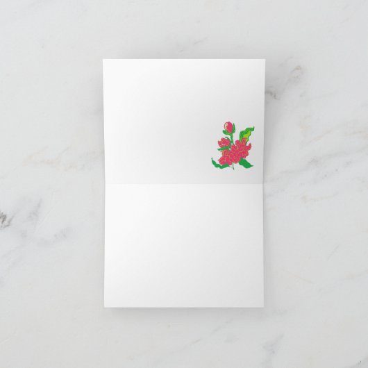 Faltkarte Dankeschön: Japanische Blume Dankeskarte (Innenseite)