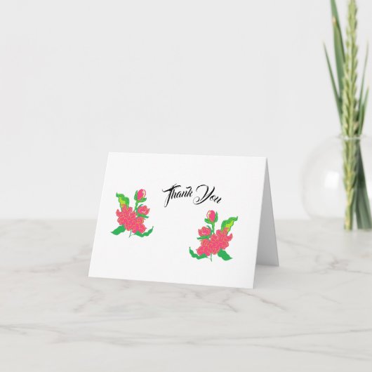 Faltkarte Dankeschön: Japanische Blume Dankeskarte (Vorderseite)