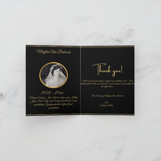 Faltkarte Dankeskarte (Innenseite)