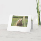 Faltkarte des Grizzlybären Dankeskarte (Rückseite)