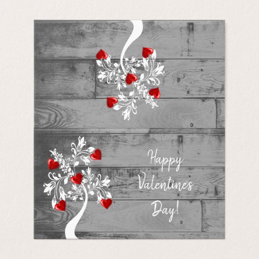 Faltkarte des Roten Herzens (Außenseite Aufgefaltet)