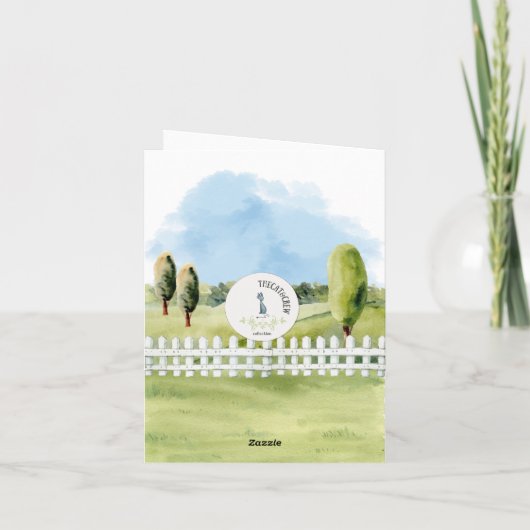 Faltkarte Feiertagskarte (Rückseite)