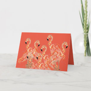 Faltkarte : Flamingos Karte