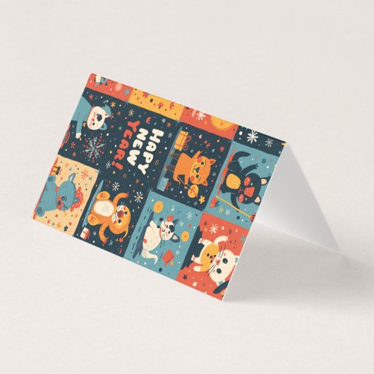 Faltkarte für das neue Jahr (Vorderseite)