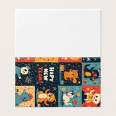 Faltkarte für das neue Jahr (Außenseite Aufgefaltet)