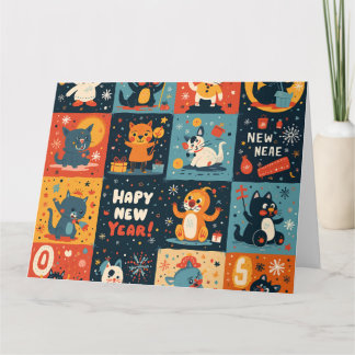 Faltkarte für das neue Jahr Karte