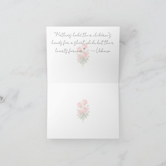 Faltkarte für den Muttertag der Mutter (Innenseite)