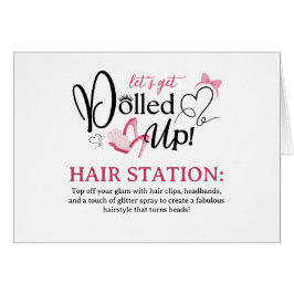 Faltkarte für die abgeschlossene Haarstation nach