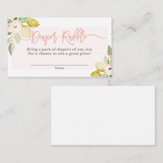 Faltkarte für die Blumenmuster-Verpackung von Lemo Begleitkarte (Vorne/Hinten)