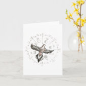 Faltkarte für die feuerende Taube Karte (Gelbe Blume)