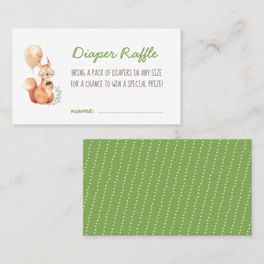 Faltkarte für Holztiere Visitenkarte (Vorne/Hinten)