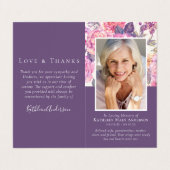 Faltkarte für Lila Gedenkstätte Visitenkarten (Außenseite Aufgefaltet)