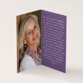 Faltkarte für Lila Gedenkstätte Visitenkarten (Innenseite)