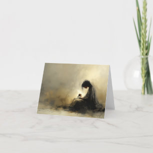 Faltkarte für Madonna und Kind - Leere Feiertagskarte