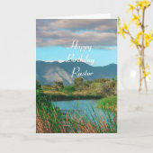 Faltkarte für Pastor zum Geburtstag Karte (Gelbe Blume)