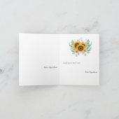 Faltkarte für Sonnenblumen (Innenseite)