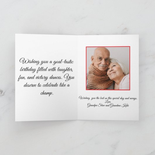 Faltkarte Fußball für Frauen/Mädchen Karte (Innenseite)