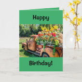 Faltkarte - Geburtstag Karte (Gelbe Blume)