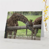 Faltkarte - Giraffe Brunnenkarte holen Karte (Gelbe Blume)