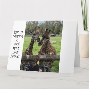 Faltkarte - Giraffe-Liebe Karte