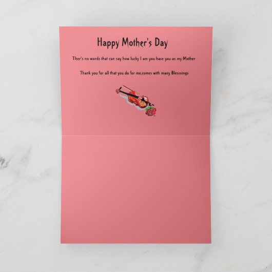 Faltkarte : Glücklicher Muttertag Karte (Innenseite)