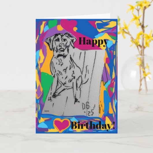 Faltkarte Karte (Gelbe Blume)