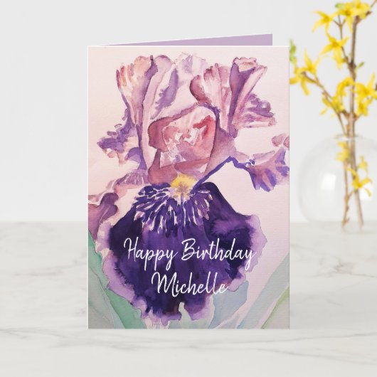 Faltkarte Karte (Gelbe Blume)