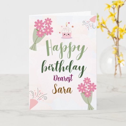 Faltkarte Karte (Gelbe Blume)