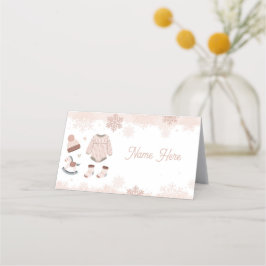 Faltkarte Kinderdusche kalt Winter neutral Platzkarte