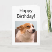 Faltkarte Lächeln Corgi Meme Karte (Vorderseite)