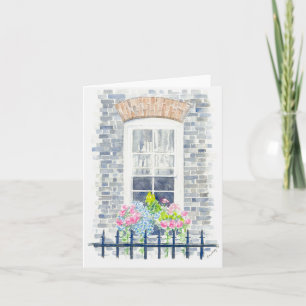 Faltkarte mit Aquarellmalerei Karte