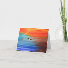 Faltkarte mit Bild der Löwen Karte