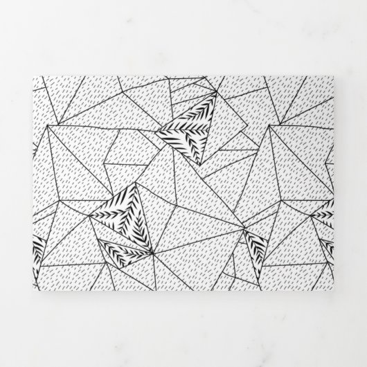 Faltkarte mit doppeltem Buchstaben Dreifach Gefaltete Karte (Cover)