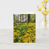 Faltkarte mit Forstmotiv Karte (Gelbe Blume)
