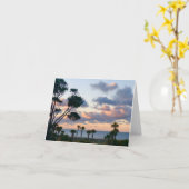 Faltkarte mit Foto des Sonnenuntergangs Karte (Gelbe Blume)