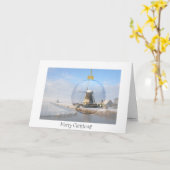 Faltkarte mit Glaskugel und Windmühle Karte (Gelbe Blume)